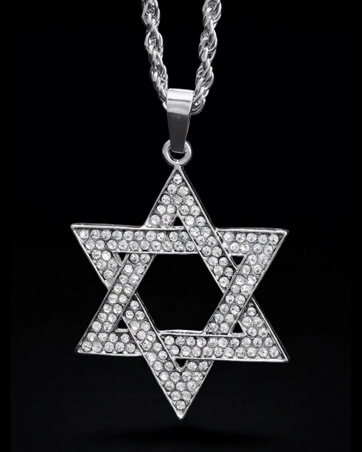 Iced Star of David Pendant