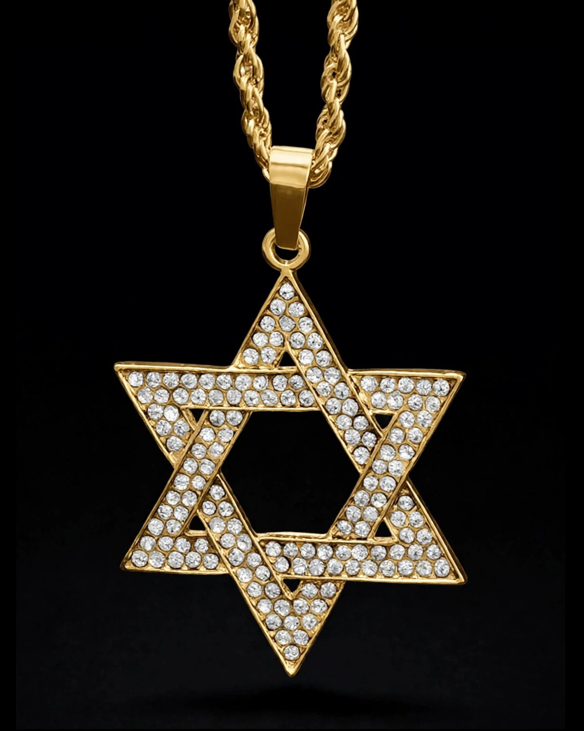 Iced Star of David Pendant