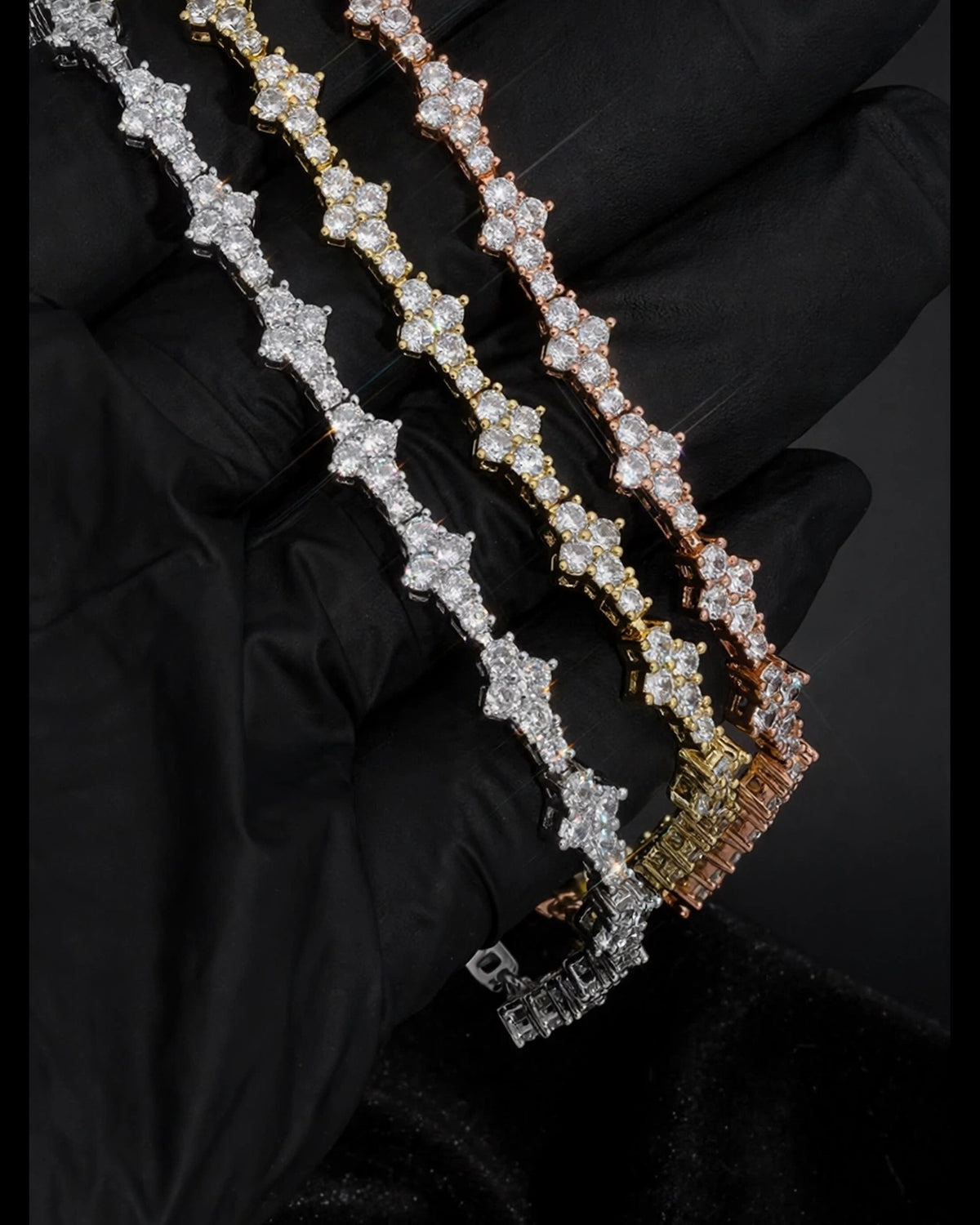 Alternating Princess Tennis Bracelet