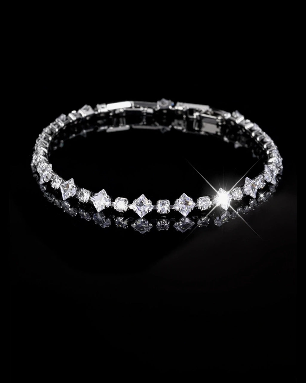 Cluster Tennis Bracelet