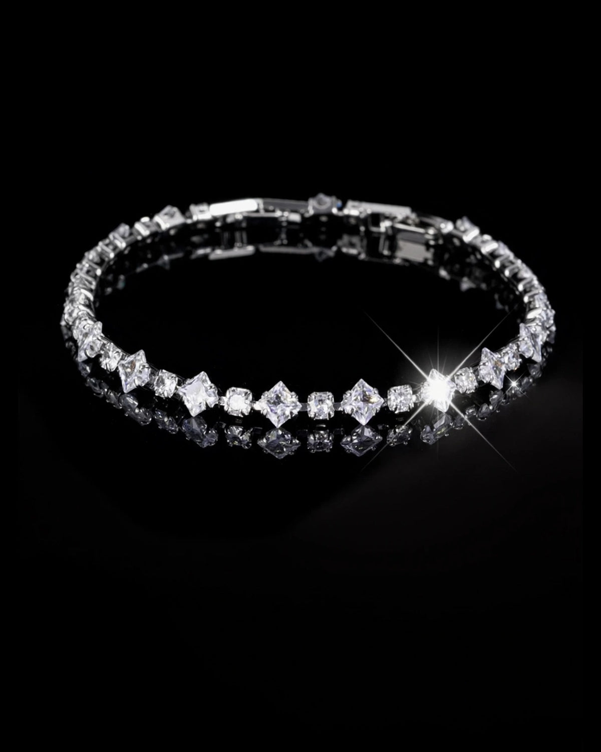 Cluster Tennis Bracelet
