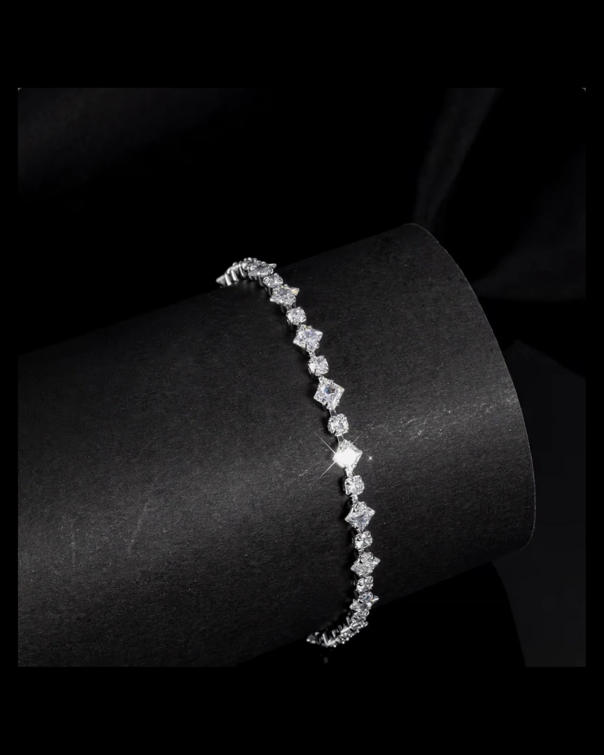 Cluster Tennis Bracelet