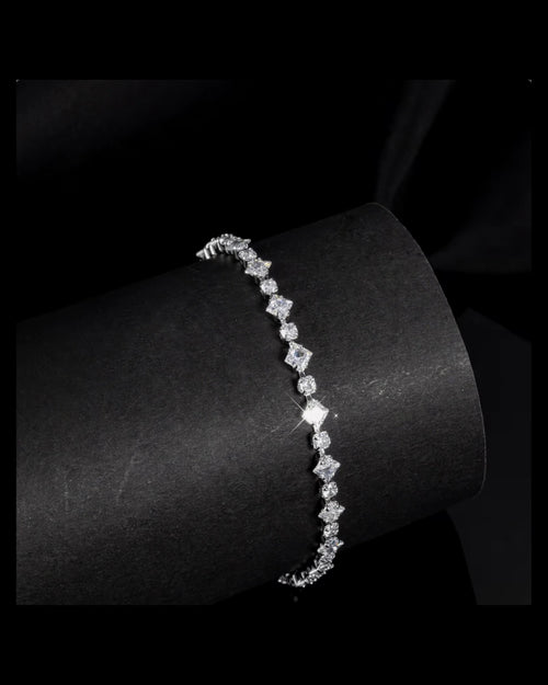 Cluster Tennis Bracelet